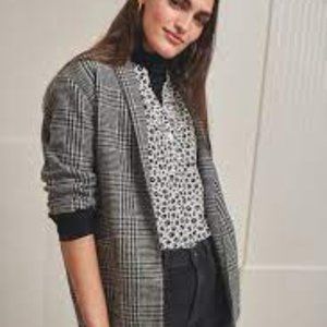 NWT Amour Vert Viva Upcycled Wool Jacket in Manchester Check